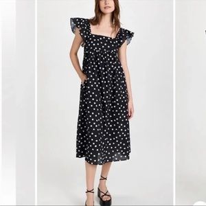 O.P.T Polka dot Salem nap dress - polka dot midi M - One Pretty Thing NWT